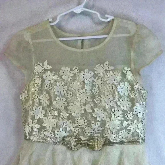 Jona Michelle Dress Ivory / Cream Girls Size 12 Wedding Party Holiday Birthday - Picture 3 of 9